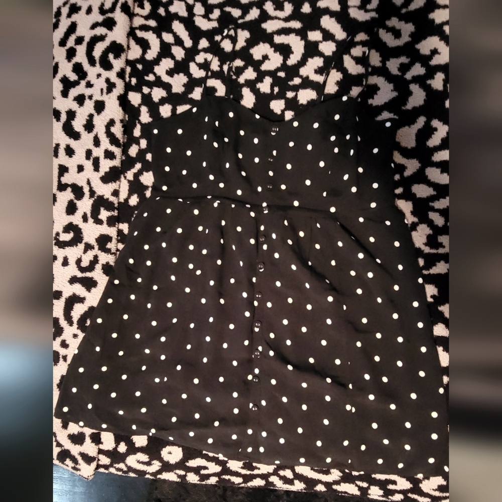 Forever 21 Black and White Polka Dot Mini Dress